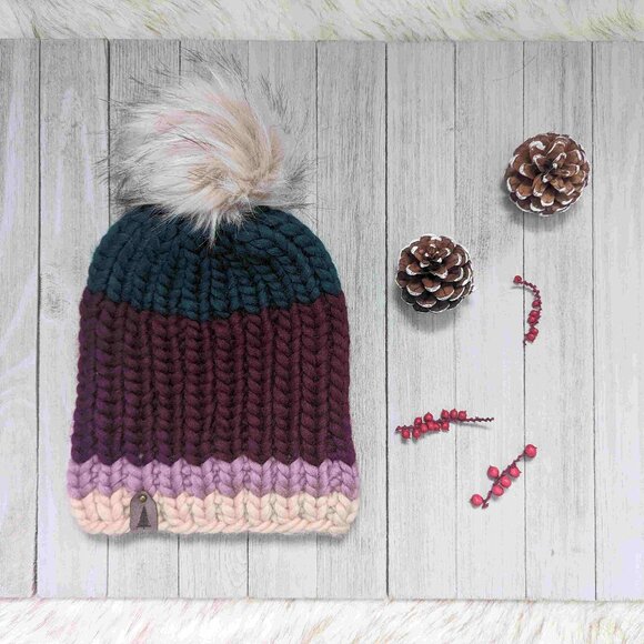 Hand Knit Luxury Ribbed Beanie - Picture 1 of 3